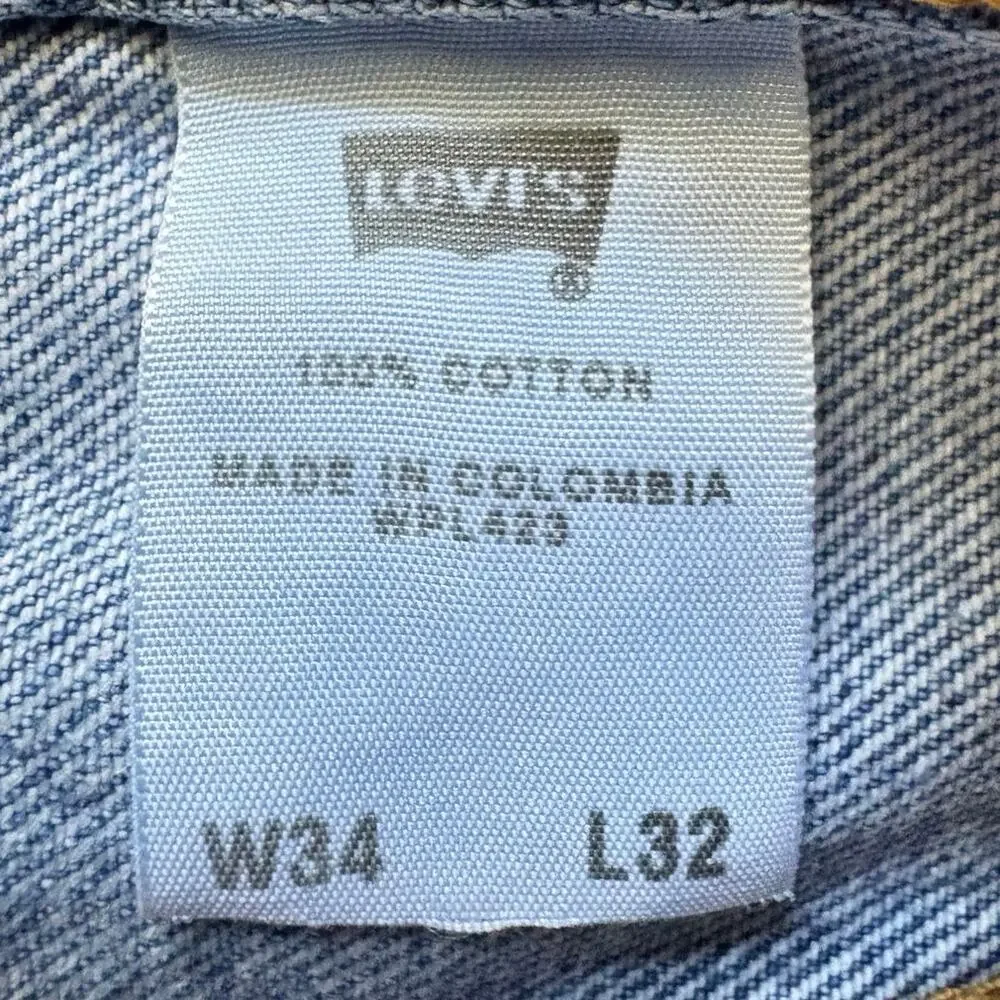 Levi’s 501 Vintage 90s Jeans Men’s W34 L32 (34x30.5) Med Wash grunge western